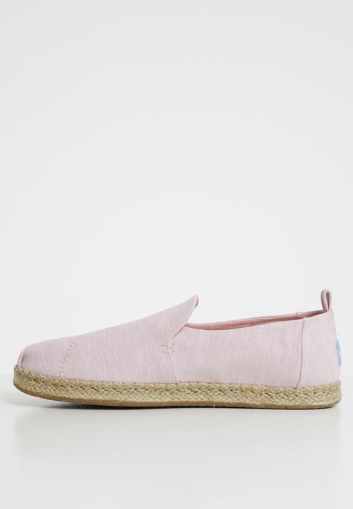 Toms - Blossom slub chambray women's deconstructed alpargatas - pink 