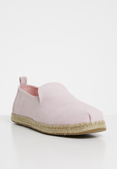 Toms - Blossom slub chambray women's deconstructed alpargatas - pink 