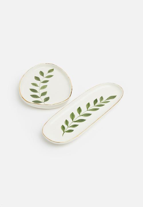 Urchin Art - Leaf trinket tray - oblong