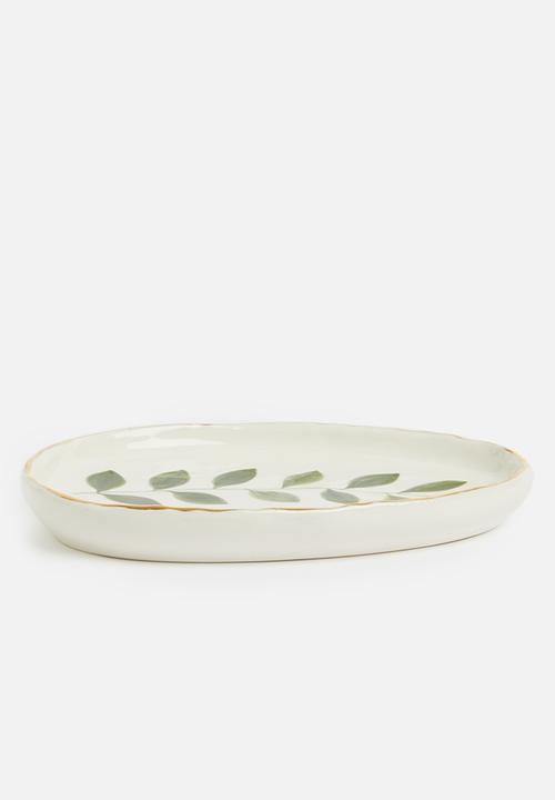 Urchin Art - Leaf trinket tray - oval