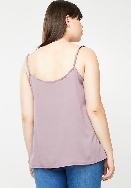 STYLE REPUBLIC PLUS - Semi cowl cami - mauve