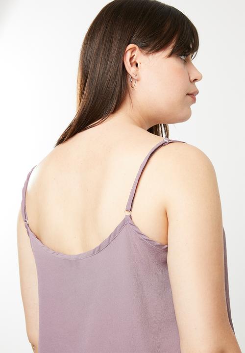 STYLE REPUBLIC PLUS - Semi cowl cami - mauve