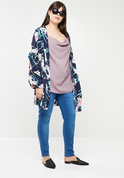 STYLE REPUBLIC PLUS - Semi cowl cami - mauve