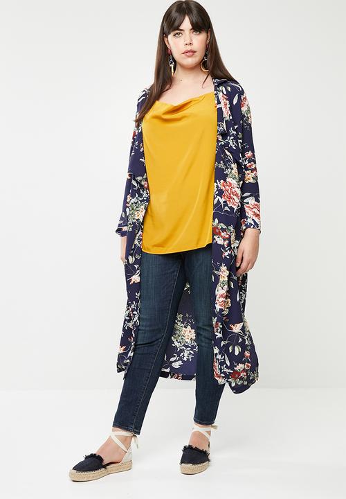 STYLE REPUBLIC PLUS - Semi cowl cami - mustard