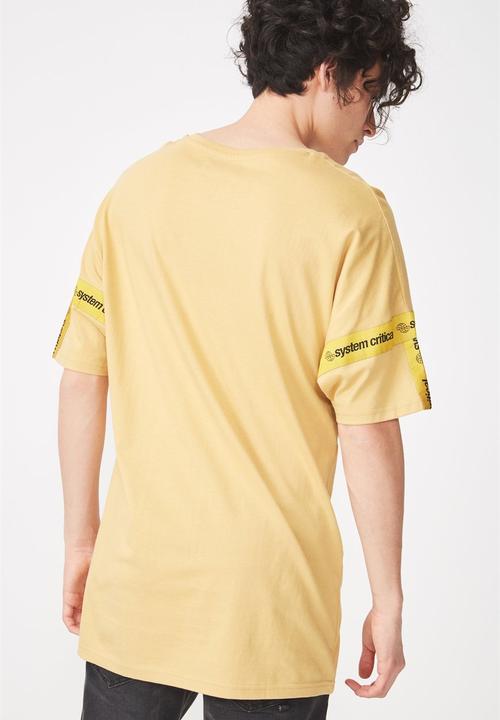 Cotton On - Drop shoulder longline tee - yellow