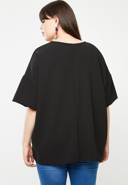 STYLE REPUBLIC PLUS - Oversized T-shirt - black