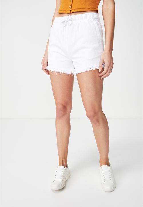 white jogger short