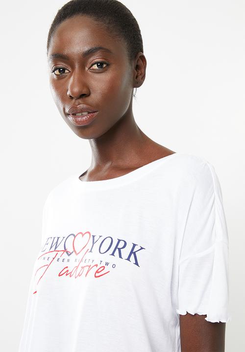 New Look - New york j'adore pyjama set - blue & white