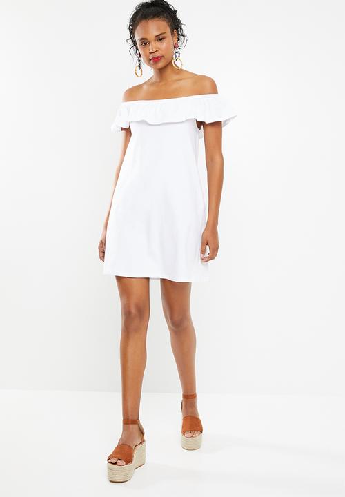 Superbalist - White bardot dress - white