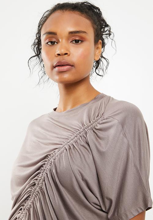 Superbalist - T-shirt with gather detail - beige
