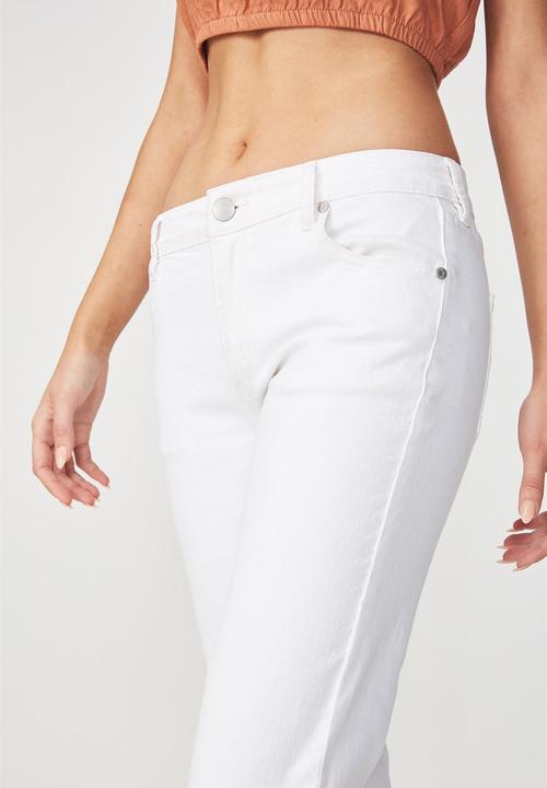 Cotton On - Mid rise straight  jeans - white