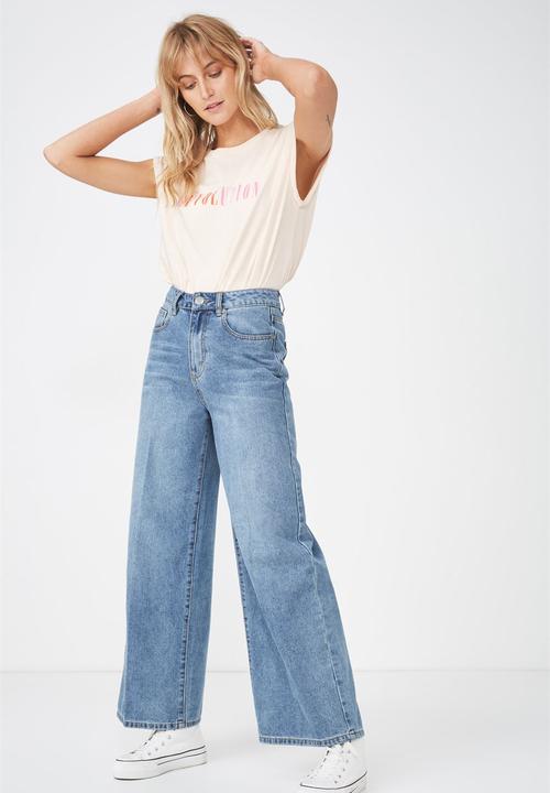 Cotton On - Tbar kelly drop shoulder - pink 