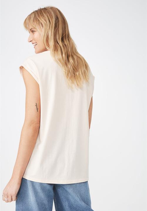 Cotton On - Tbar kelly drop shoulder - pink 