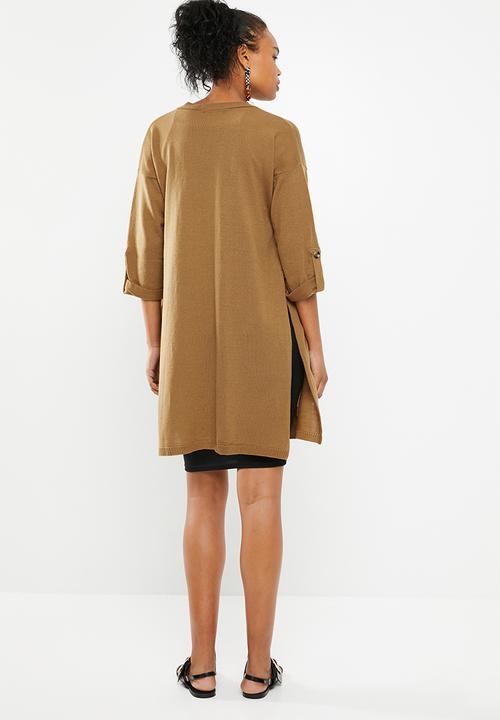 Superbalist - Slit side cardigan - brown