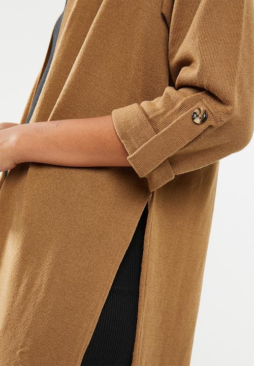 Superbalist - Slit side cardigan - brown