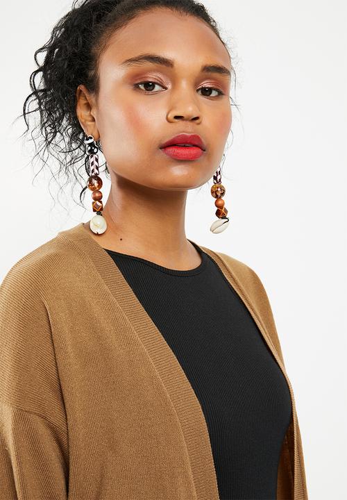 Superbalist - Slit side cardigan - brown