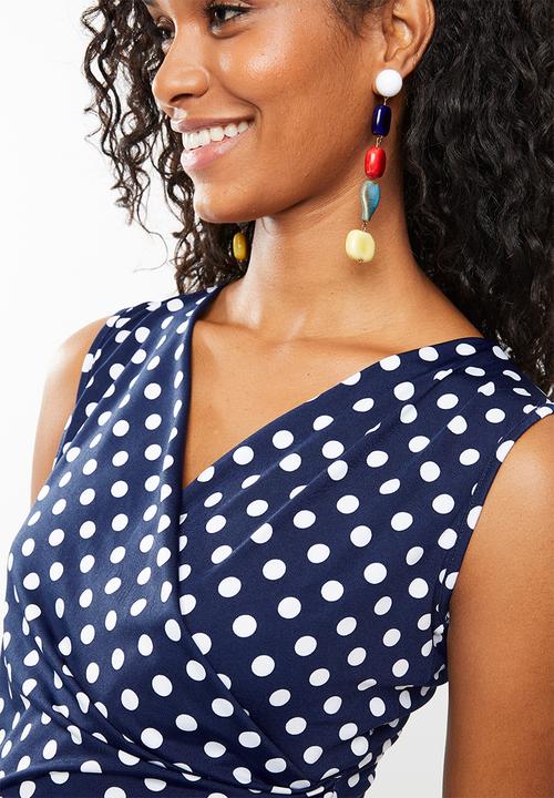 edit Maternity - Wrap over sleeveless top - navy