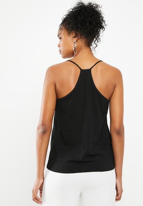 Jacqueline de Yong - Jenn sleevless glitter top - black