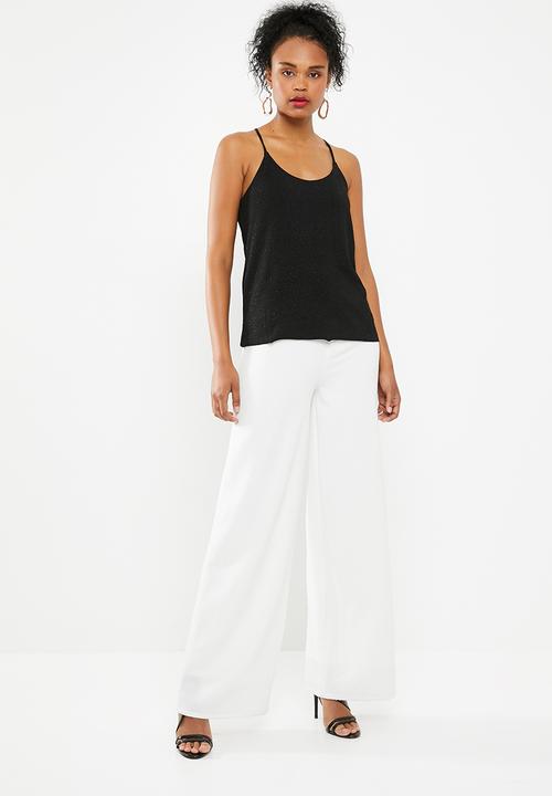 Jacqueline de Yong - Jenn sleevless glitter top - black