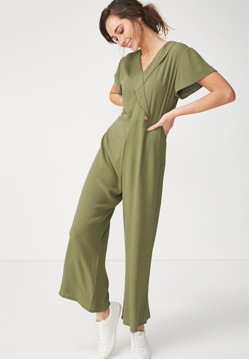 cotton jumpsuit with sleeves