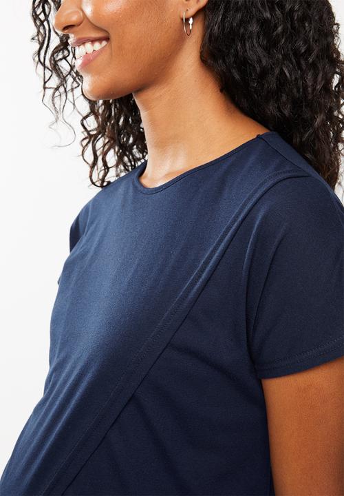 edit Maternity - Feeding T-shirt - navy