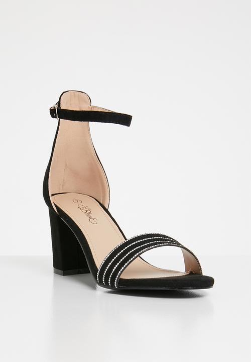 Miss Black - Shylie ankle strap heels - black