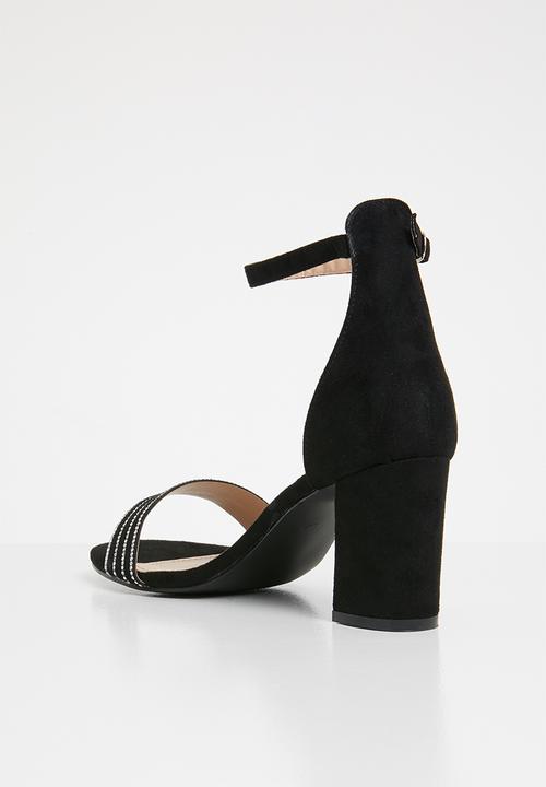 Miss Black - Shylie ankle strap heels - black