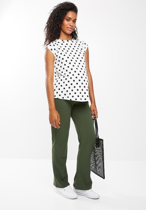 edit Maternity - Bootleg maternity trousers - green