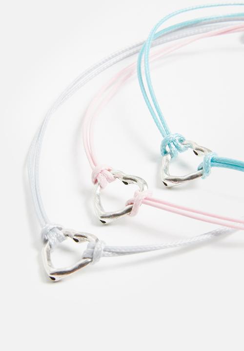 Jewels and Lace - Heart triple stacker - multi 