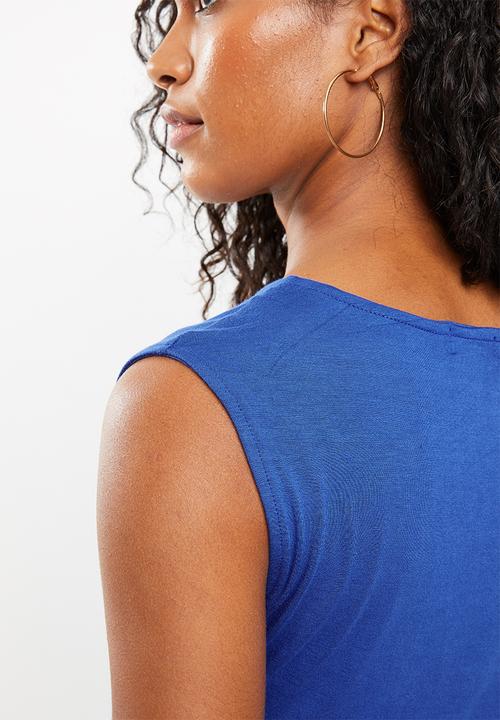 edit Maternity - Knot detail maternity dress - blue