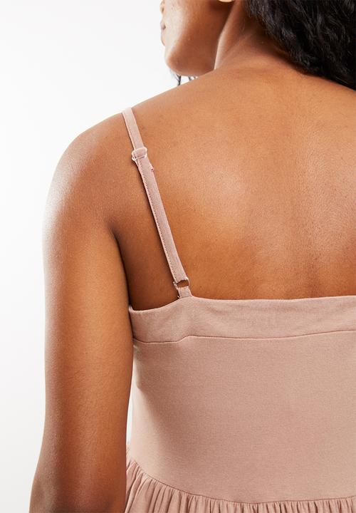 edit Maternity - Button down sun dress - pink
