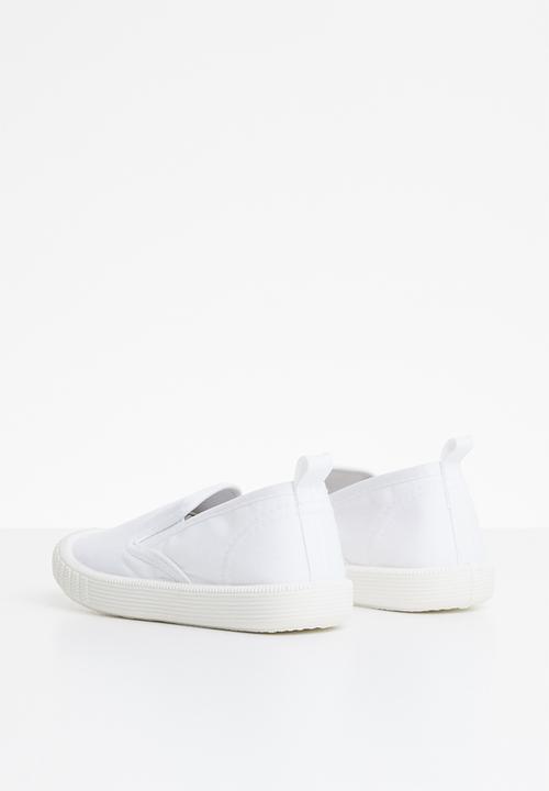 Pop Candy - Canvas slip on - white