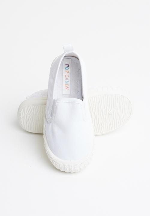 Pop Candy - Canvas slip on - white