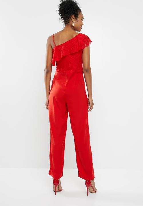 ONLY - Joelene lace jumpsuit - red