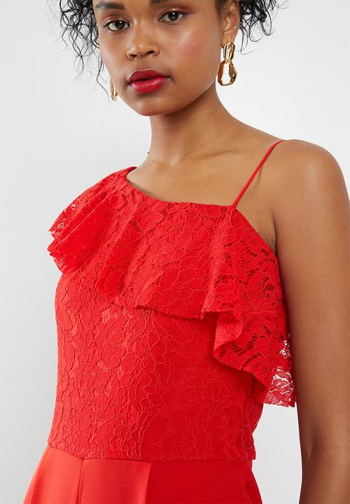 ONLY - Joelene lace jumpsuit - red