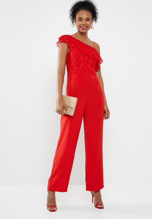 ONLY - Joelene lace jumpsuit - red