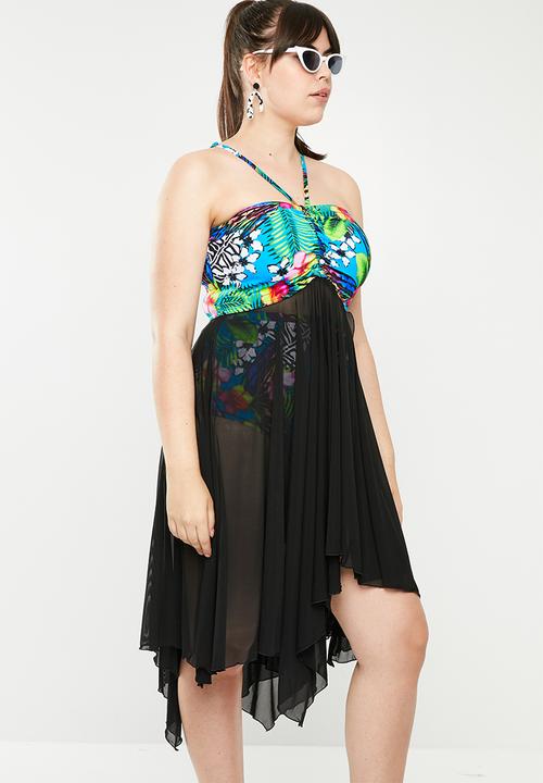 Plus-Fab - Swim dress - blue