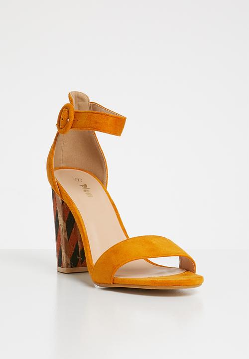 Plum - Ankle strap - yellow