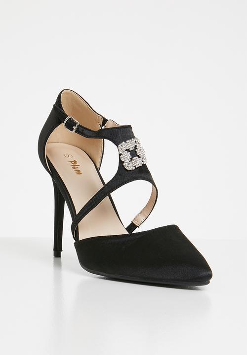 Plum - Embellished cut-out courts - black