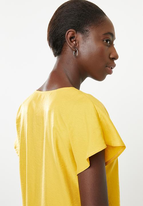 Superbalist - Zip detail shift dress - yellow