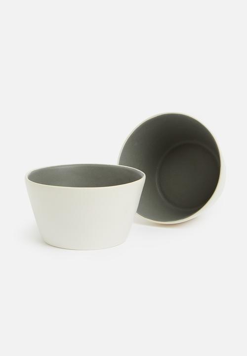 Urchin Art - Heath snack bowl set of 2 - matte charcoal