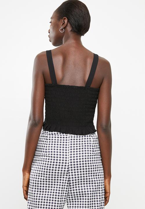 Superbalist - Button through cami top - black