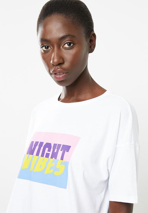 Superbalist - Night vibes tee - white