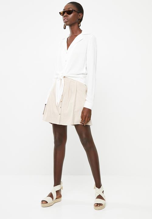 Superbalist - Tie front shirt - white