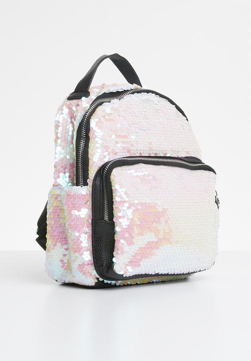 Pop Candy - Sequin backpack - white & pink