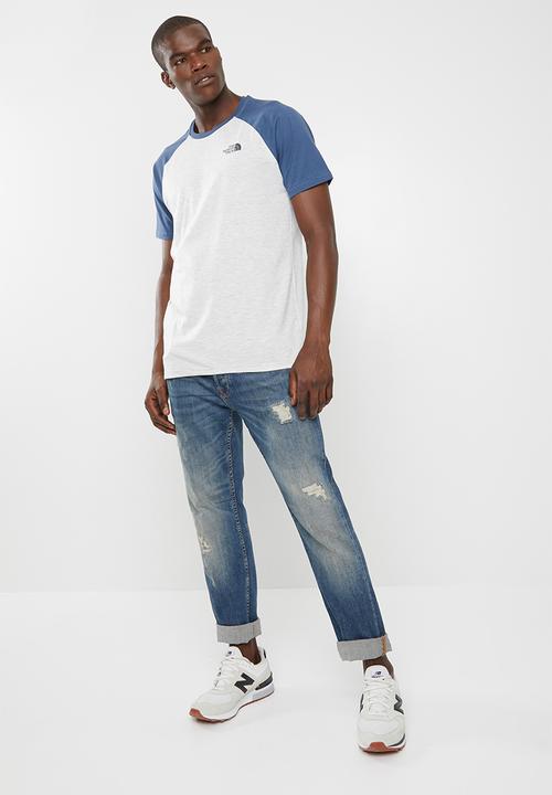 The North Face - Raglan simple dome tee - grey & blue 