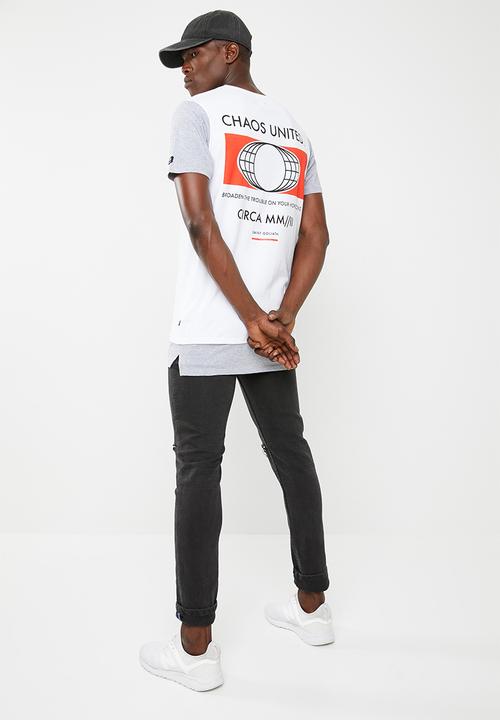 St Goliath - Back page tee - white & grey