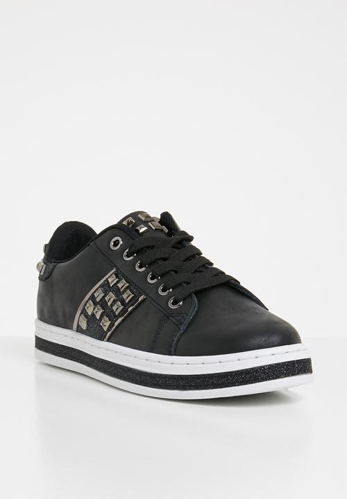 Miss Black - Amina lace up sneakers - black
