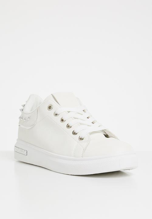 Miss Black - Lele lace up sneakers - white