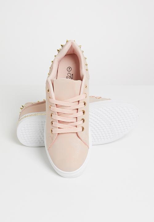 Miss Black - Lele lace up sneakers - pink